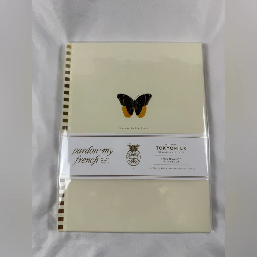 Tokyomilk x Pardon My French Butterfly Notebook Journal Lay Flat New
